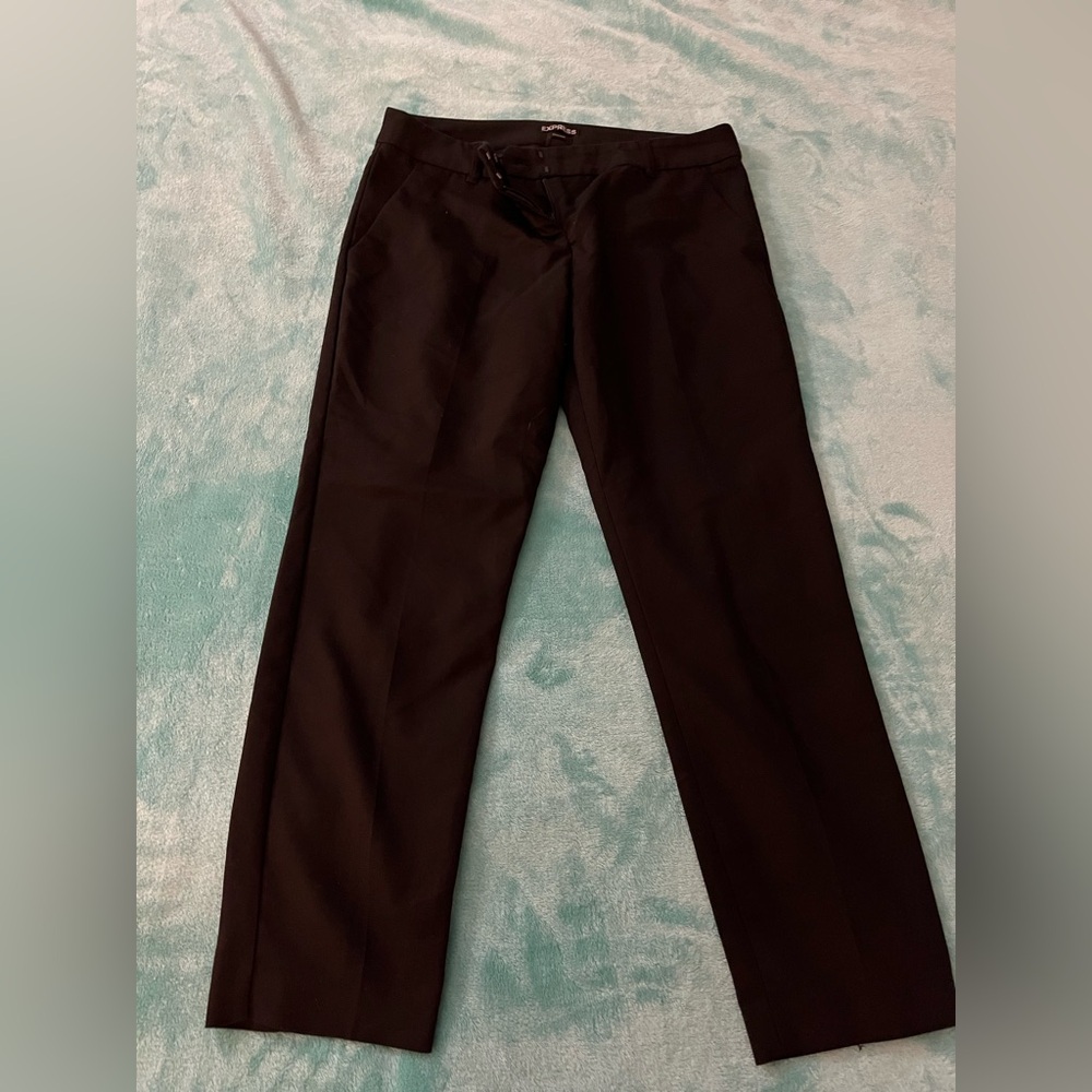 Express Black Classic Pantsuit Straight-Leg